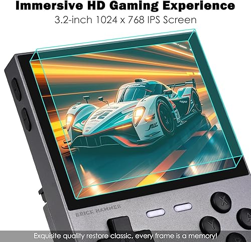 Miniatura 4 de Trimui Brick Hammer - Consola de juegos portátil con pantalla IPS de 3.2 pulgadas y batería de 3000 mAh, consola de videojuegos retro con tarjeta TF