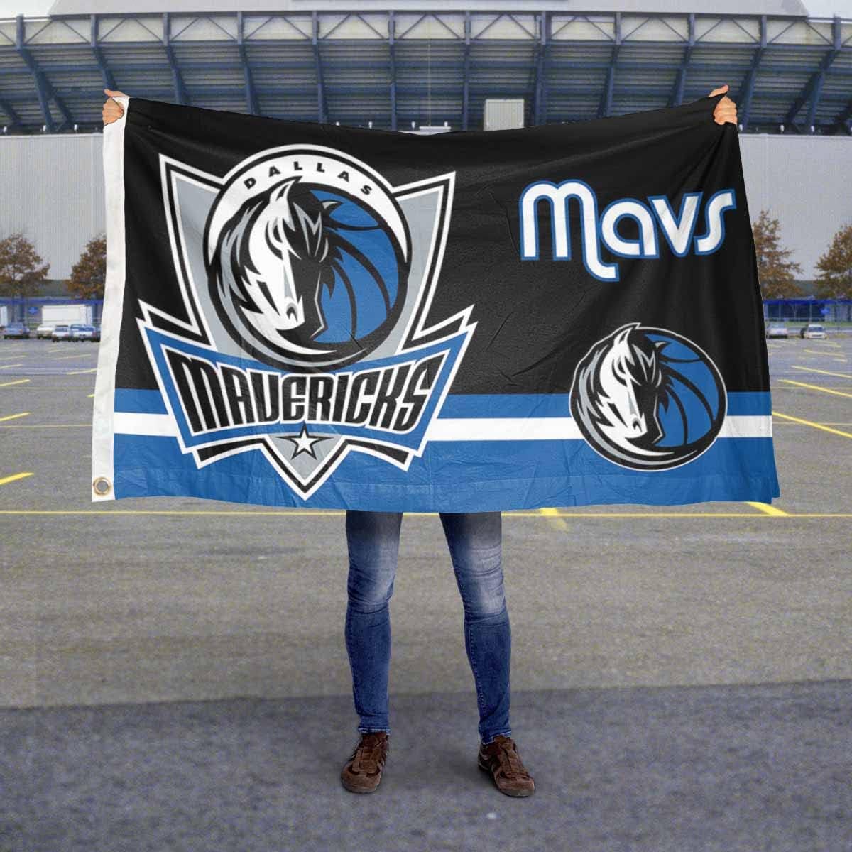 Dallas Mavericks Dual Logo Indoor Outdoor Flag Banner - Image 5