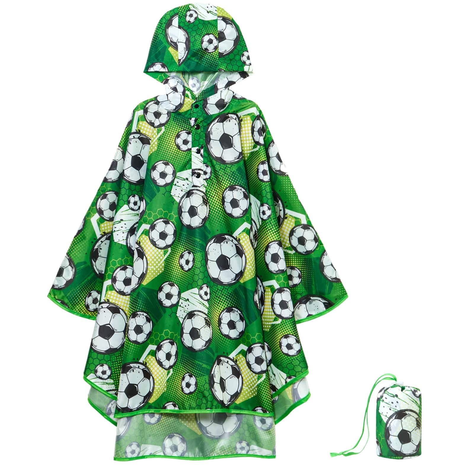 WAWSAM Regenponcho Kinder Wasserdicht – Regencape Kinder Leicht mit Kapuze, Regenmantel Kinder für Jungen & Mädchen, Regenschutz Kinder Schulranzen geeignet