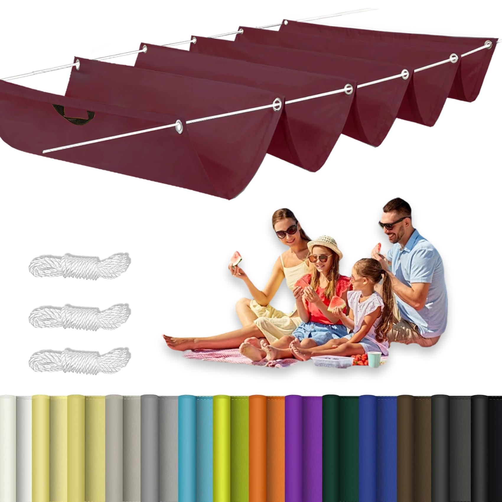 Voile solaire anti-déchirure contre la chaleur sur terrasse étroite