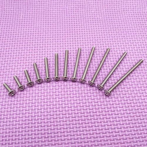 Miniatura 5 de Paquete de 25 tornillos métricos M4 x 2.559 in para pomo de cajón de gabinete, acero inoxidable 304, pernos de cabeza de armadura, unidad Phillips