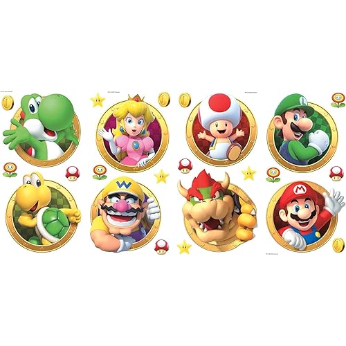RoomMates RMK5224SCS Super Mario Character Peel and Stick Wall Decals
