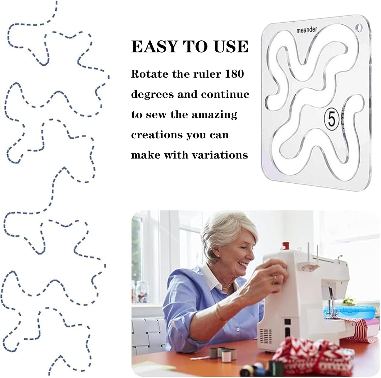 Using Quilting Templates Rulers: Quilting Templates for Machine Quilting - Free Motion Quilting Template, Quilting Rulers 3PC