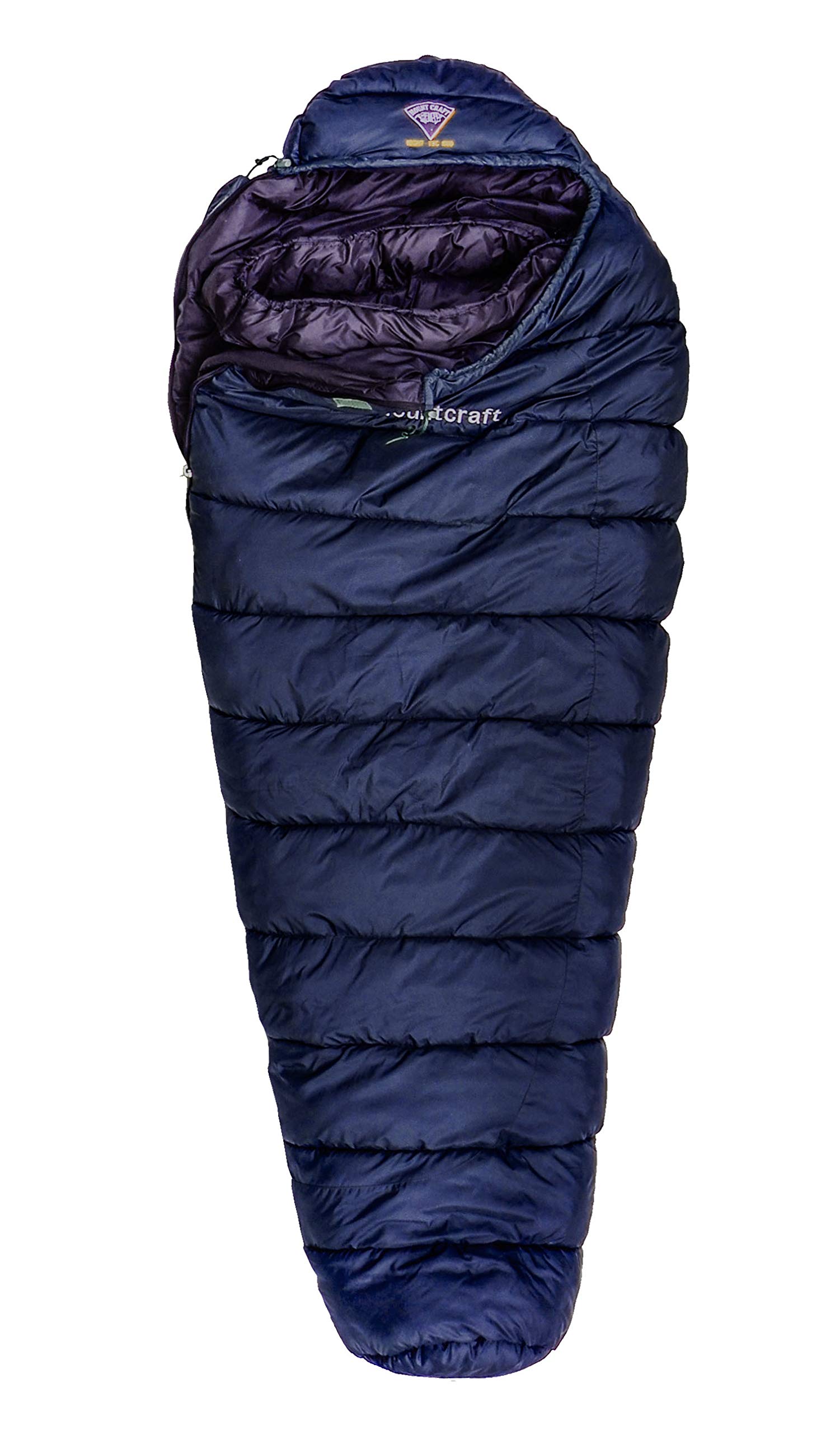 MountcraftMountcraft Polyester Sleeping Bag for Adults -10°C Lightweight Mummy Shape Design for Extreme Cold - Traveling, Camping, Motorcyclists, Cyclists Hiking and Backpacking - Men & Women (Blue)