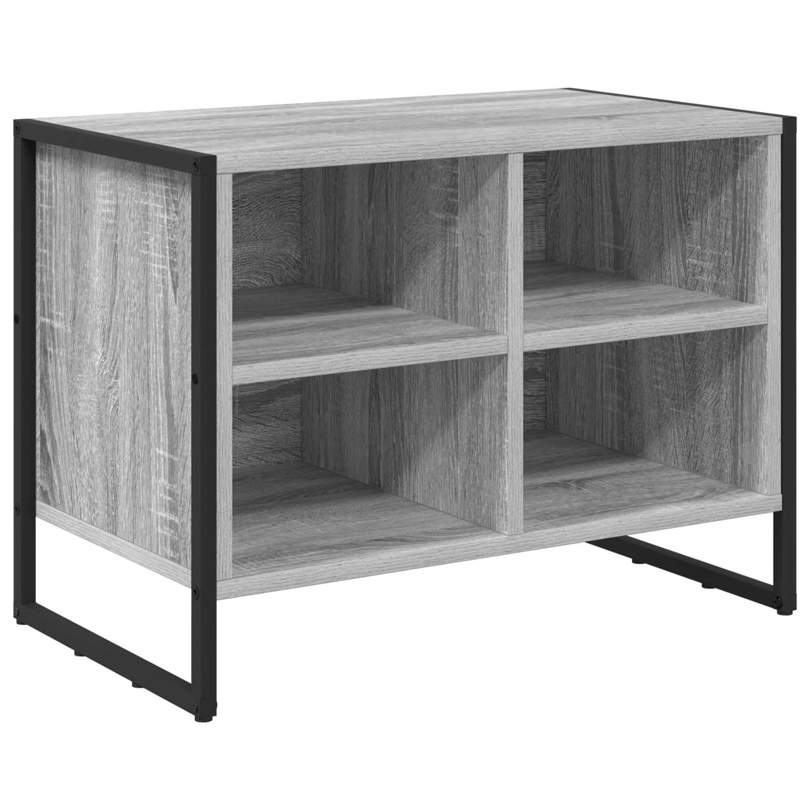 Zapatero gris Sonoma 60x35x44 cm de madera para entrada y pasillo