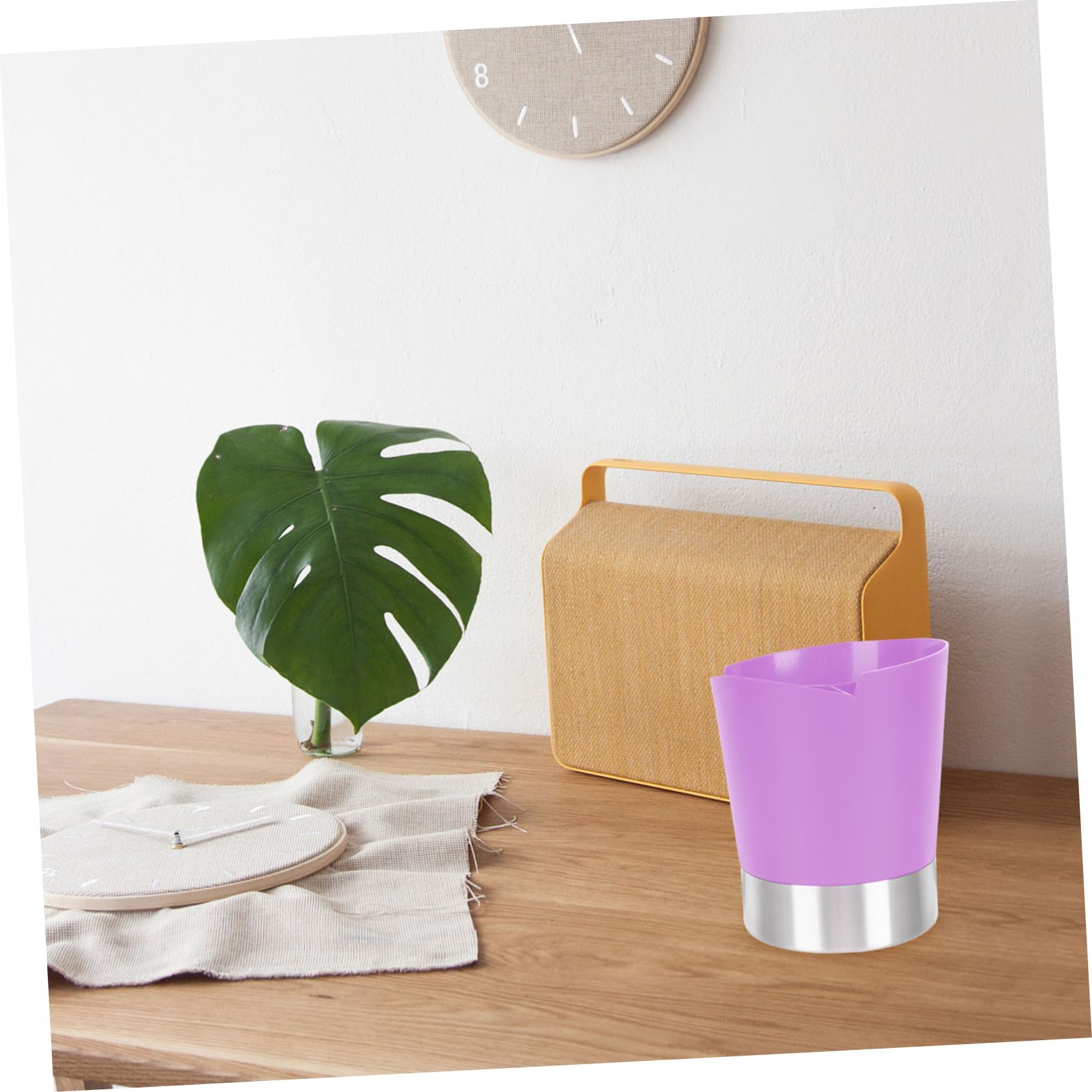 Garneck Straw Storage Bucket 3-grid Straw Holder Abs Material Kitchen Utensil Bar Easy to Clean Modern Design Random Color