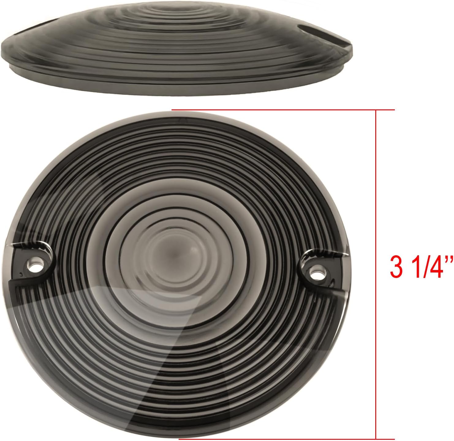 Benlari 3 1/4inch Smoke Turn Signal Light Lens Cover Anti-scratch Lenses Fit for Harley Touring Road Glide Road King Electra Glide Heritage Softail, 2PCS