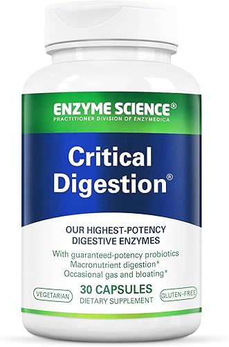 Enzyme Science Digestión crítica - Enzimas digestivas para mujeres y hombres con probióticos - Soporte de alta potencia para la digestión - Salud