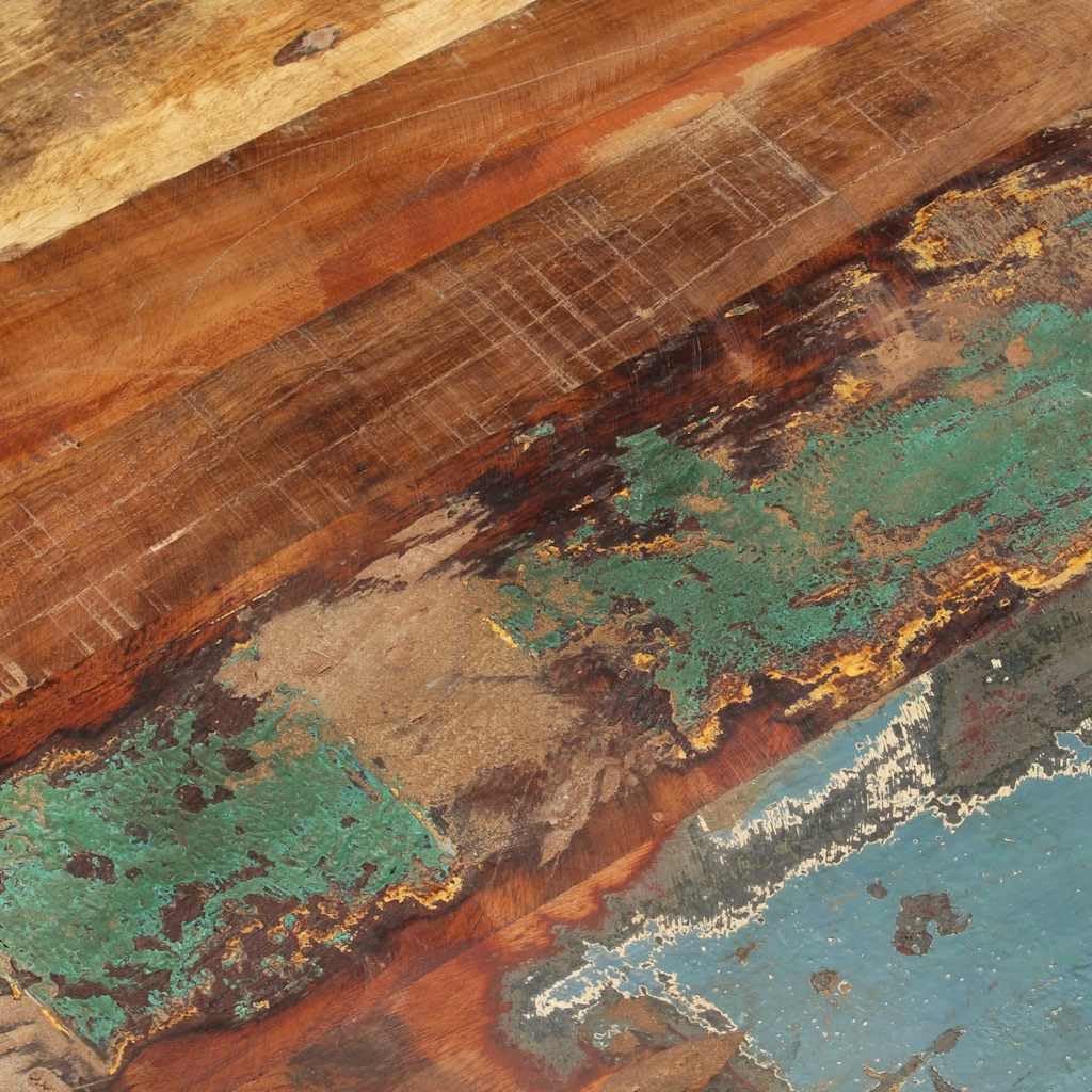 Tavolo in legno massello 70 x 60 cm, 25 – 27 mm, rettangolare, patina unica, look rustico moderno, salvaspazio, per sala da pranzo, cucina, balcone, tavolino da caffè, telaio fai da te