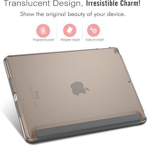 Miniatura 4 de MoKo Case Fit 20182017 iPad 9.7 56 generación, delgada y ligera, con protector trasero translúcido esmerilado para iPad 9.7 20182017, encendido y