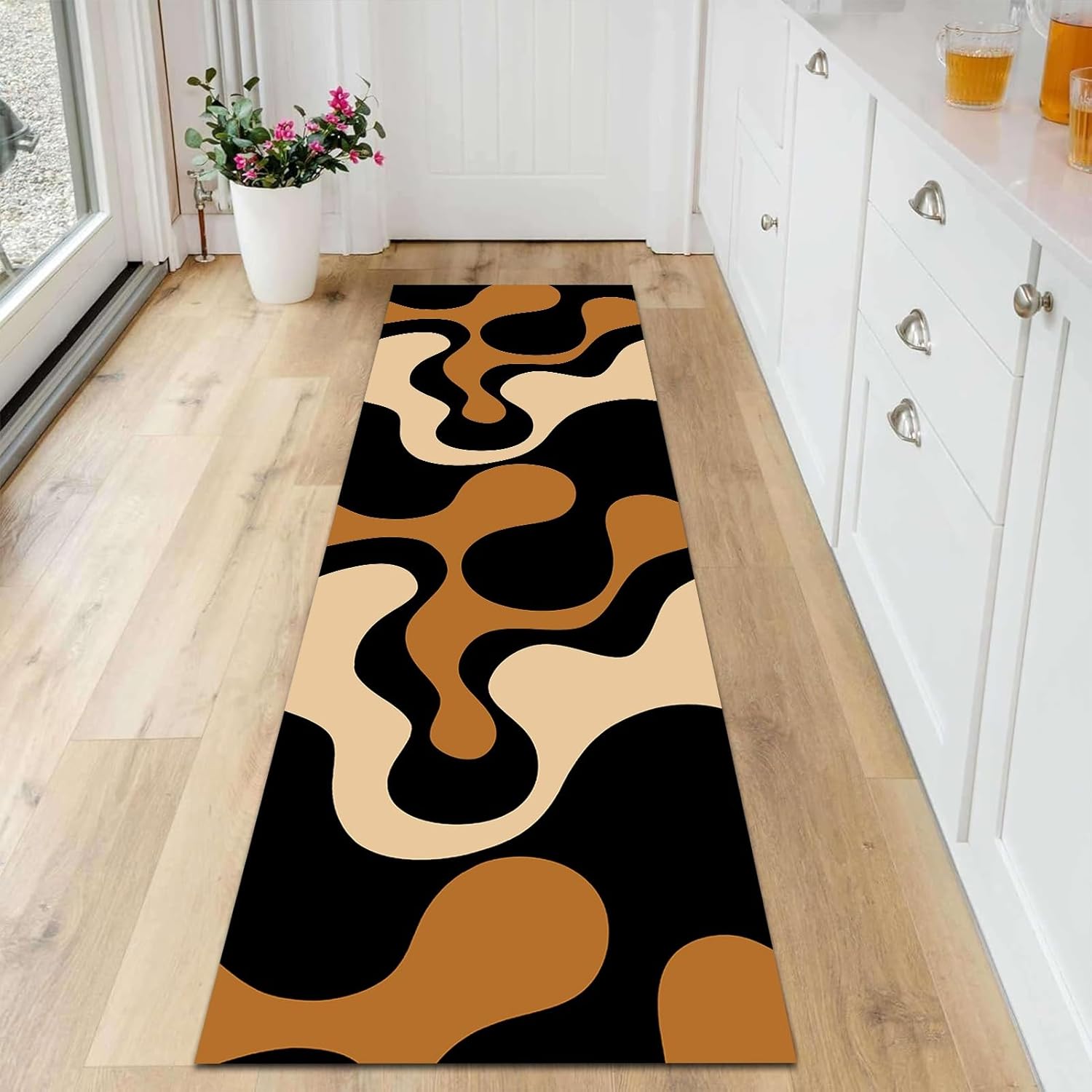 廊下敷きパキスタン手織り絨毯 ランナー サイズ:249 80cm ホビー