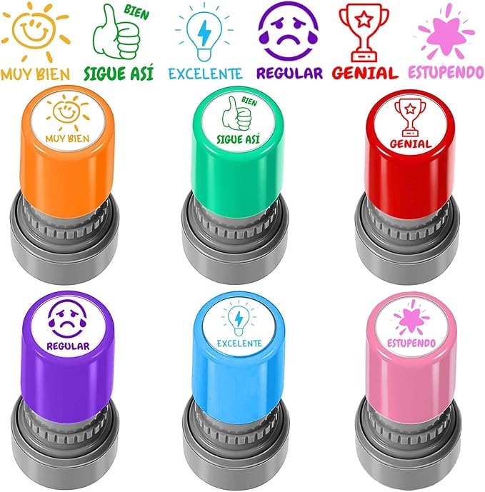 Sellos de Evaluación con Mensajes Positivos