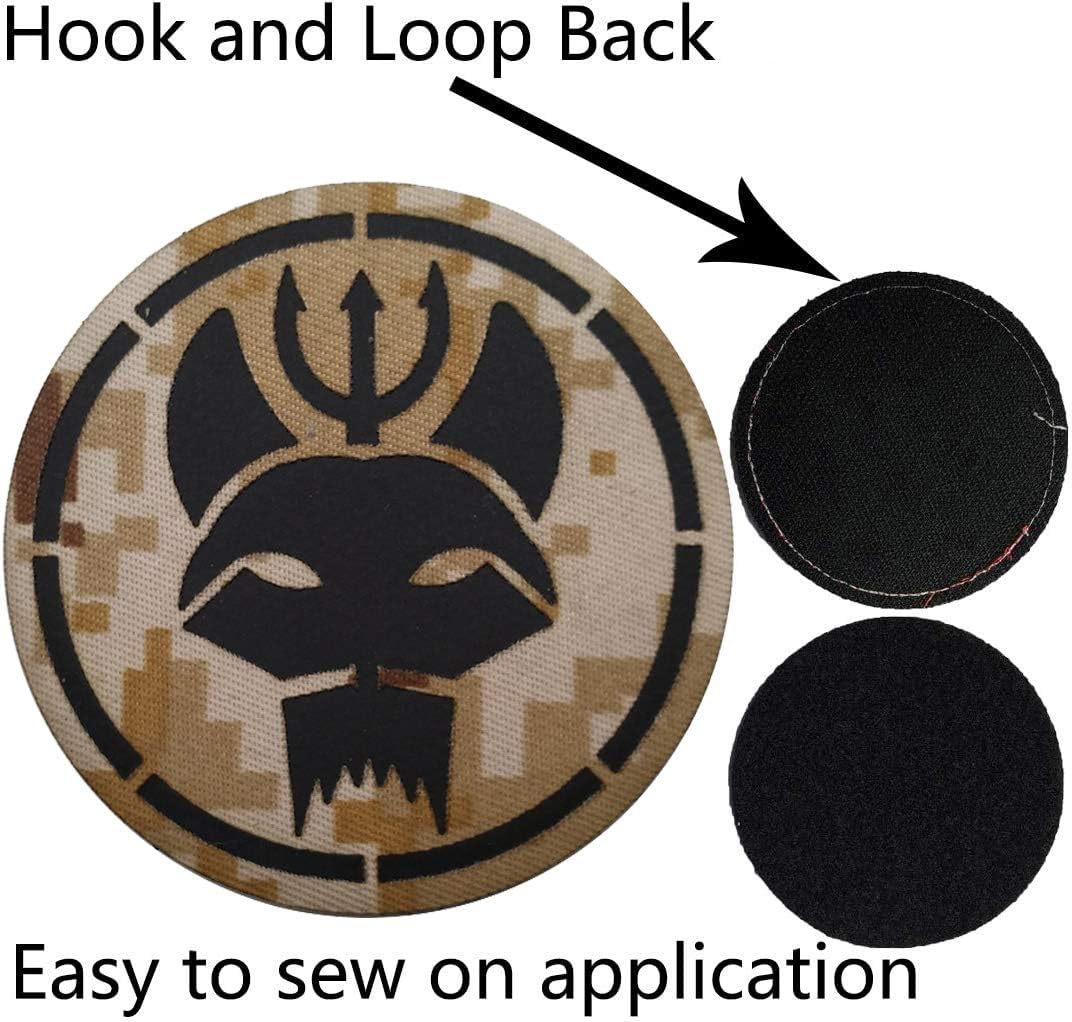 Trident Cat Head Infrared Reflective Patch, Customizable Personalized American Flag, Call Sign, Dont Tread On Me Army Military Tactical Fastener Hook Loop Backed Patches