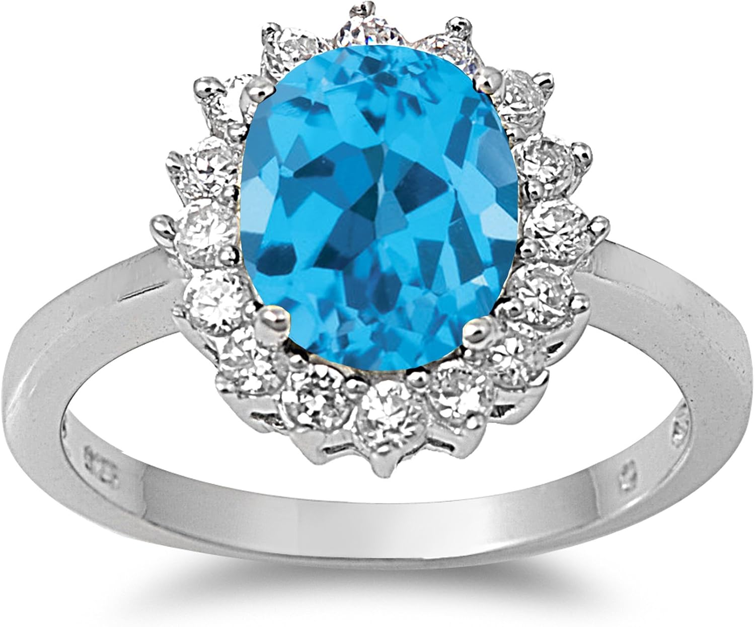 CHOOSE YOUR COLOR Sterling Silver Oval Ring