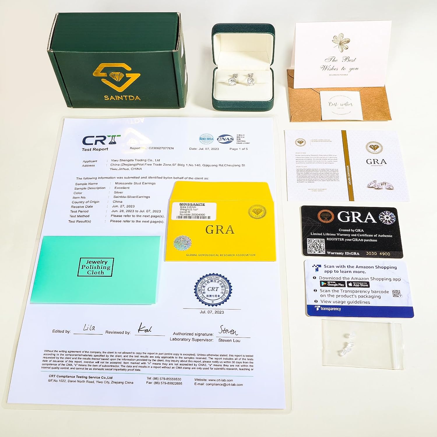 Moissanite Stud Earrings for Women, Lab Created Diamond Solitaire Earrings Gold Vermeil 925 Sterling Silver Jewelry Gift Women Men - Image 6