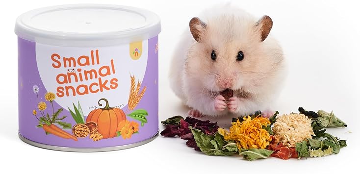 Niteangel Hamster Snack & Treats Toy - Small Animal Natural Treat Mix for Dwarf Syrian Robo Hamsters Gerbils Mice Lemmings Degus or Other Small-Sized Pets Vegetable Combo - 40g