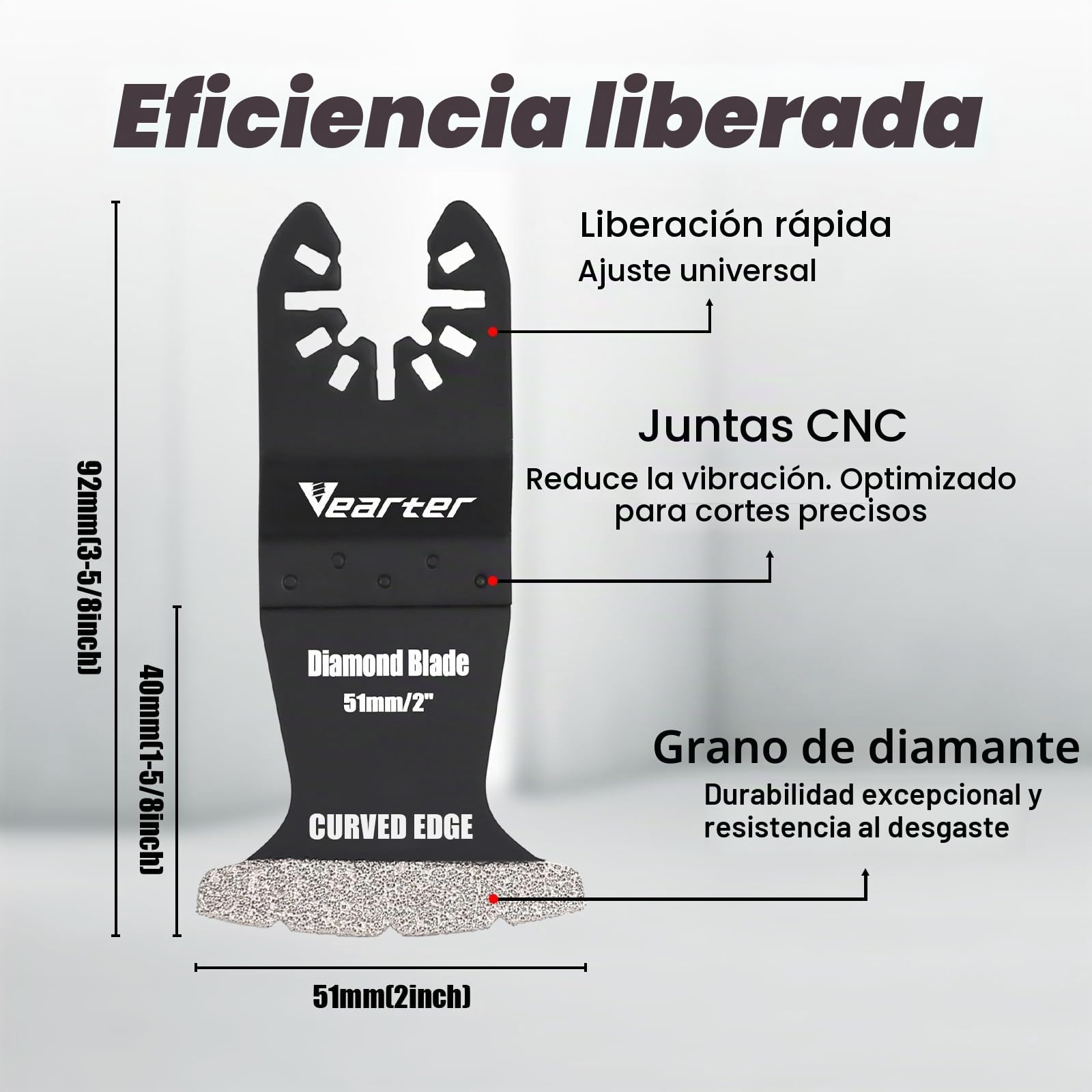 3 herramientas multifunción de diamante con adaptador, multiherramienta de hojas de sierra oscilación, para azulejos de cerámica, ladrillos huecos, cemento, azulejos blandos, mampostería