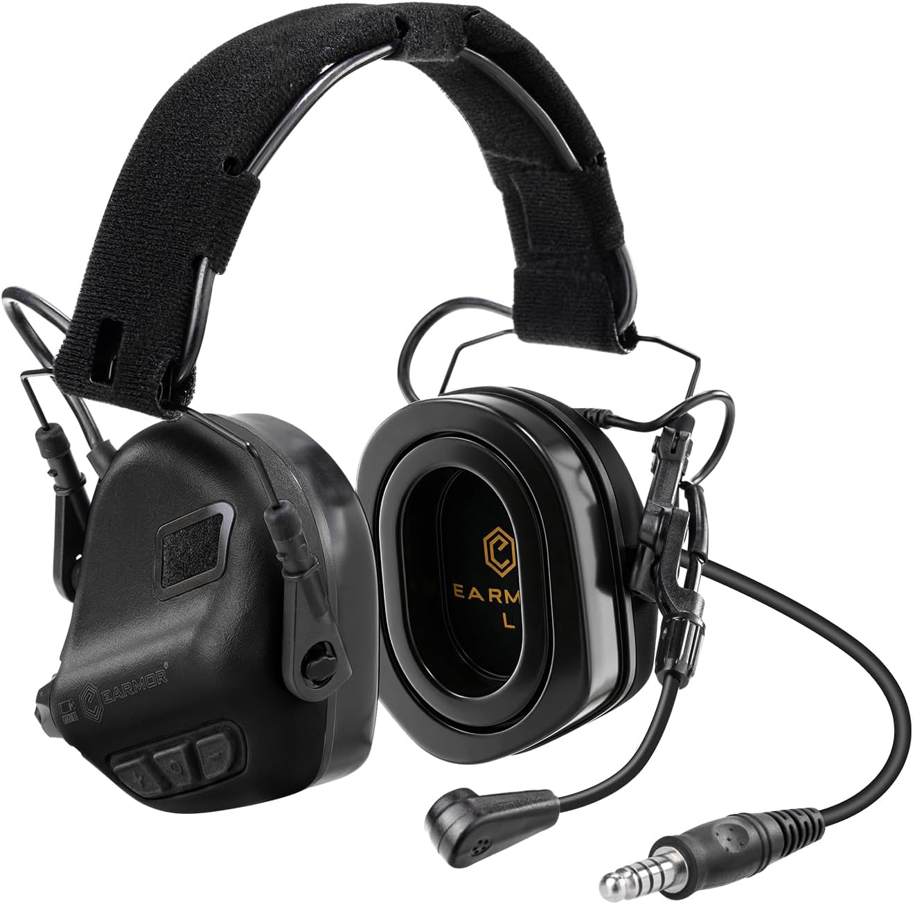 EARMOR M32 PLUS Tactical Headset With MIC And U-174 Connector, Range Shooting Ear Protection Electronic Earmuffs
