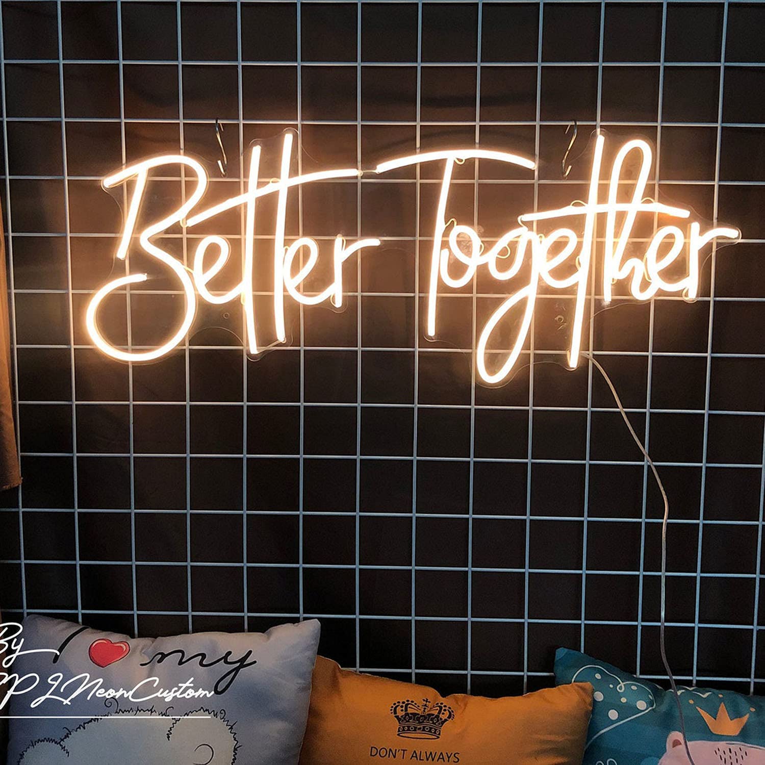 結婚式 ネオンサイン ネオンライト better together Better Together Neon Sign, Warm White Led Neon Light Signs