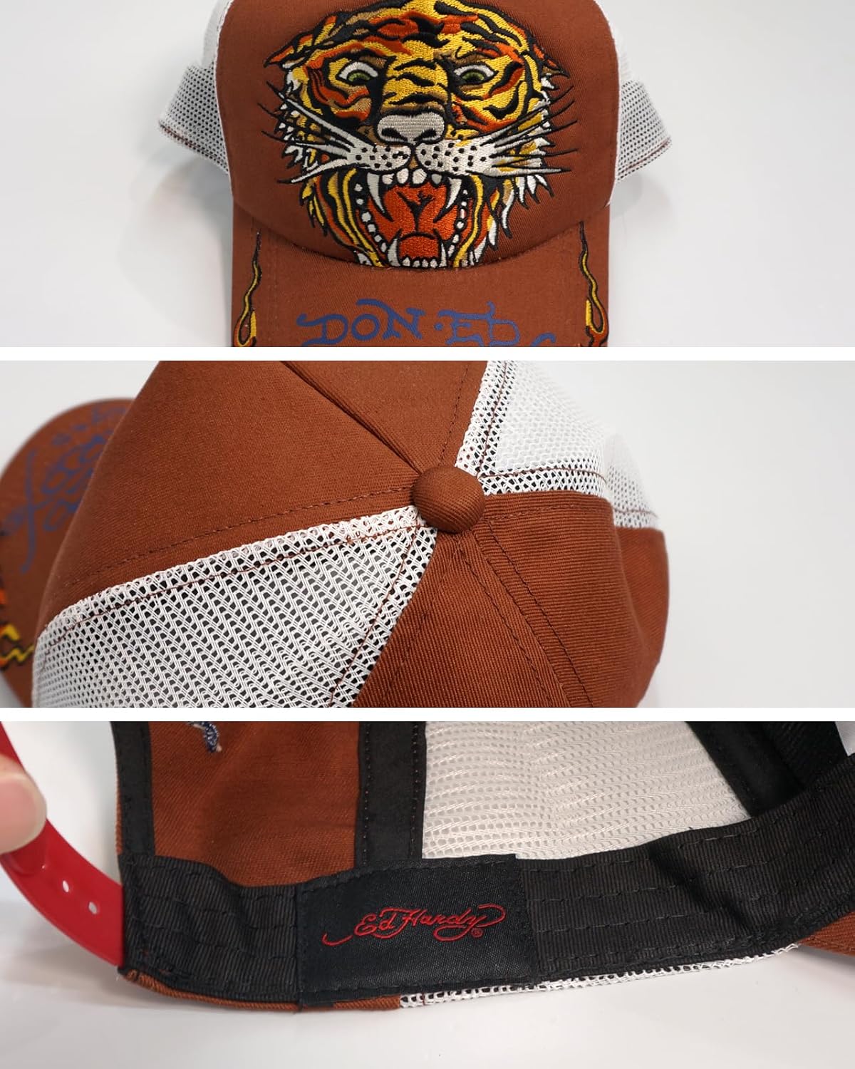 Amazon | [Ed Hardy] エド・ハーディー タイガー刺繍 メッシュ