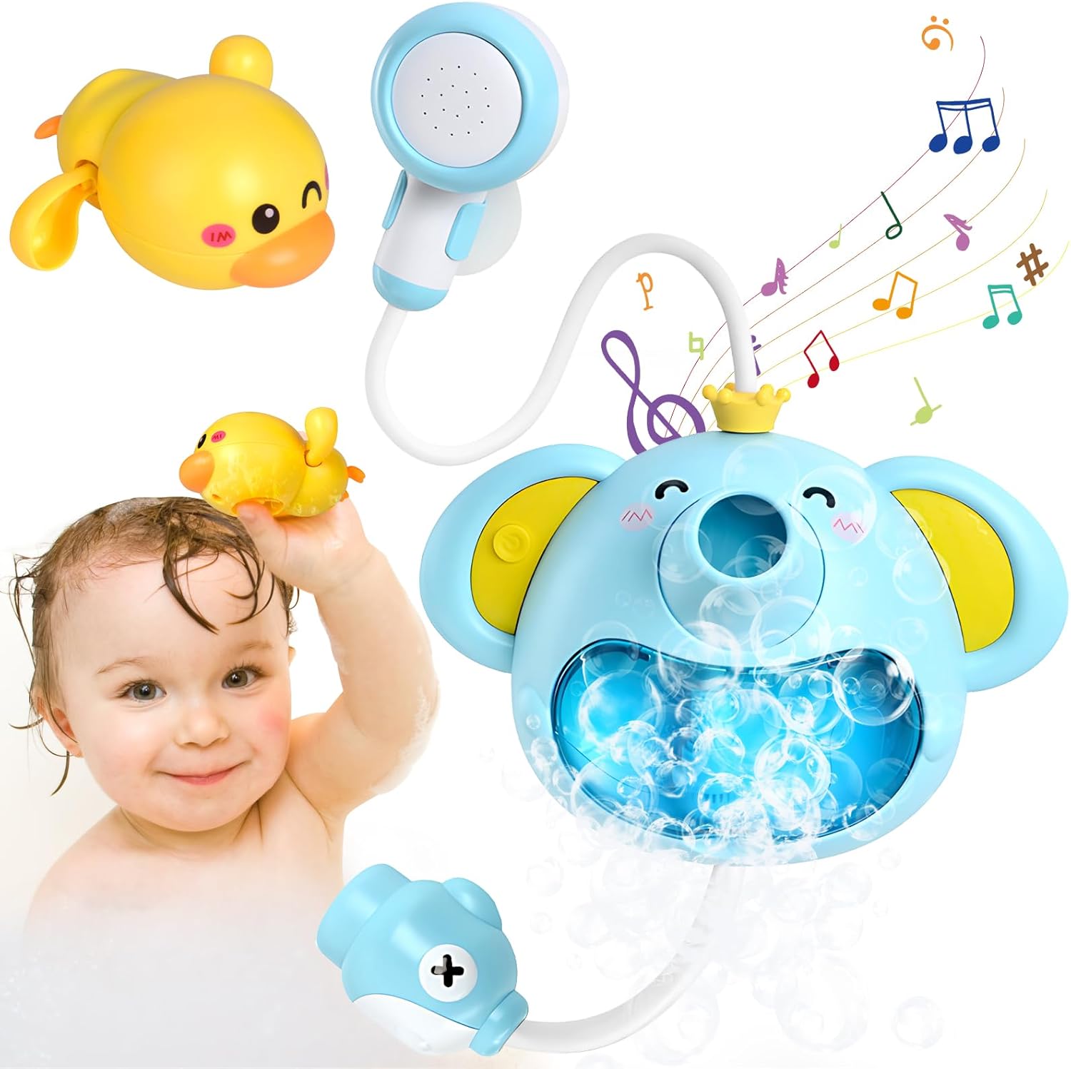Baby Bath Toys, 3 In 1 Automatic Elephant Baby Watering Bath Toy