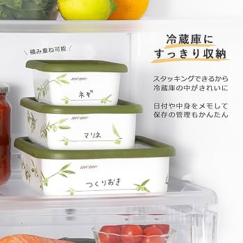 Amazon｜【Amazon.co.jp限定】琺瑯製 保存容器 富士ホーロー 油性ペン