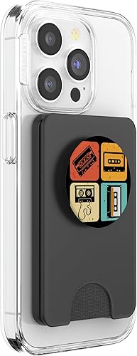 Miniatura 4 de Cassette Tape Music 70s 80s 90s Retro Playlist PopSockets PopWallet for MagSafe