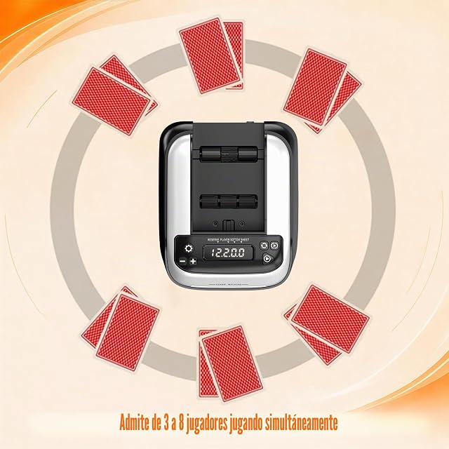 Foto 3 de 6 de Repartidor automático de Cartas, Mezclador y repartidor 2 en 1, Giratorio 360°