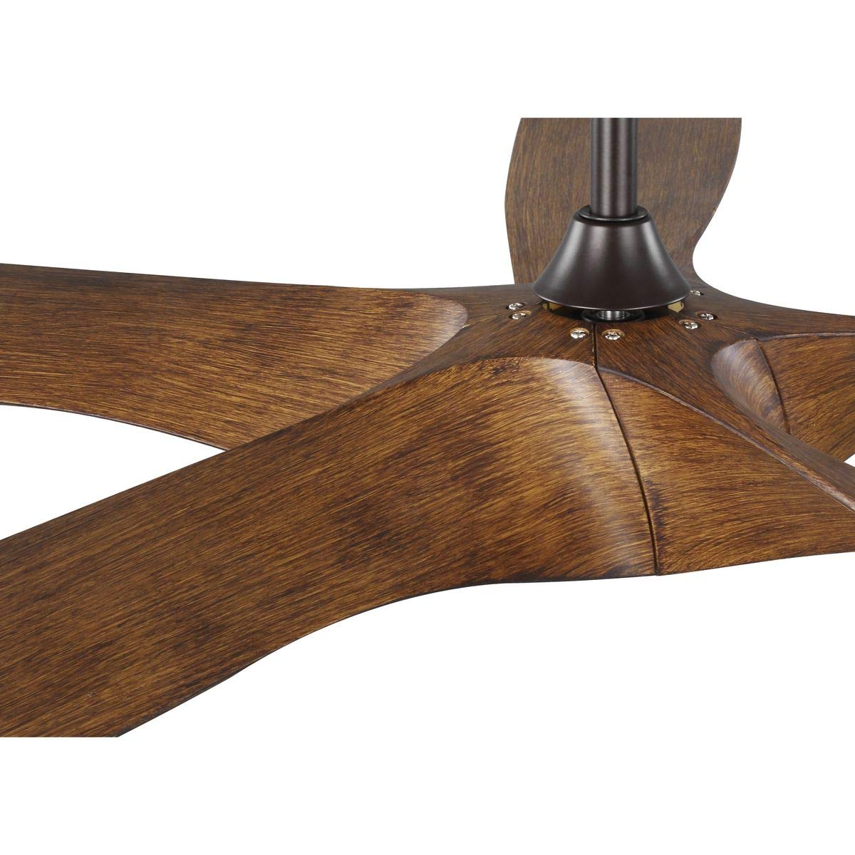 Vernal Collection 60-Inch 5-Blade Woodgrain LED WiFi Transitional Indoor/Outdoor Smart DC Ceiling Fan