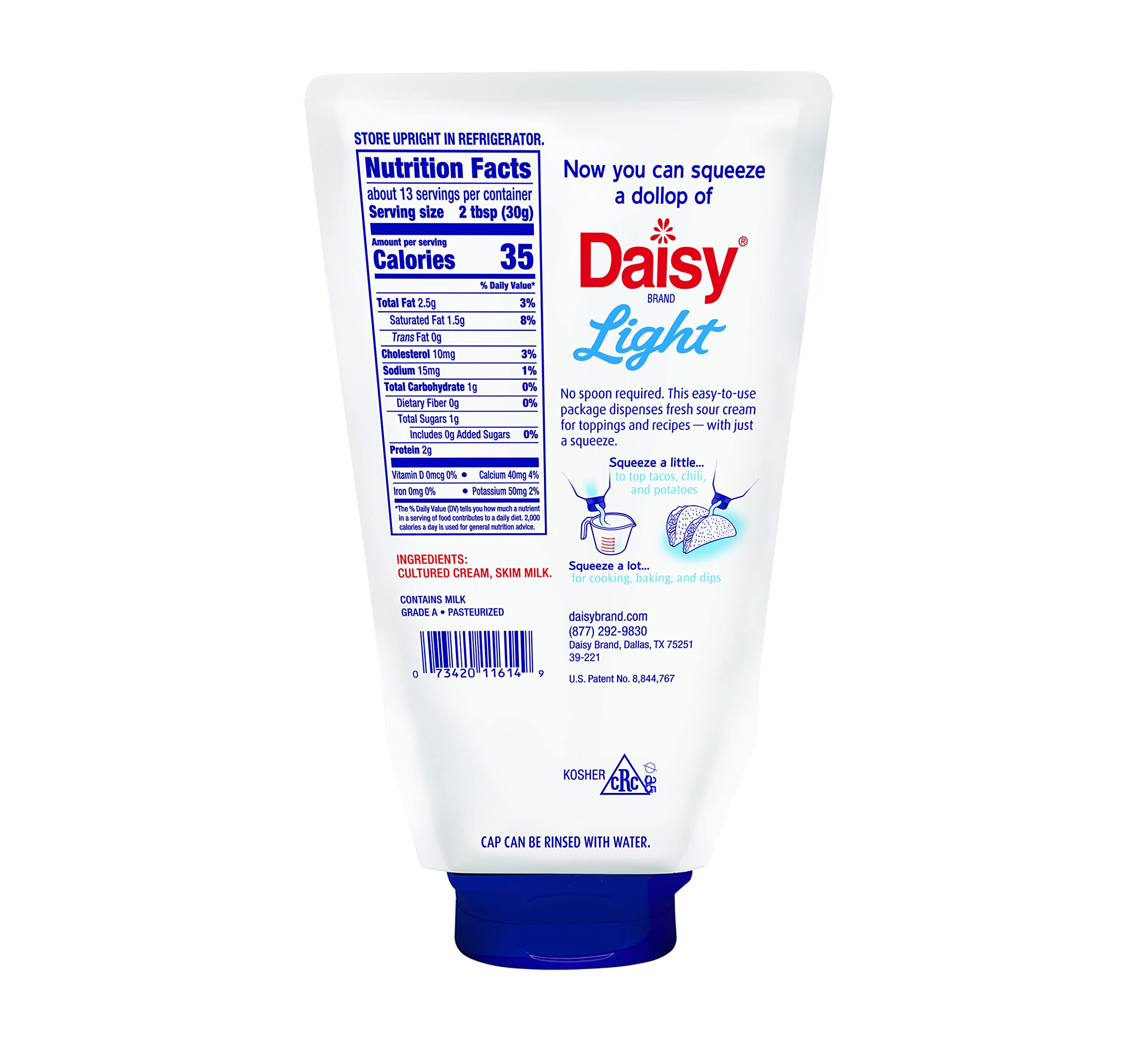Daisy Light Squeeze Sour Cream 14 Ounce — view 2