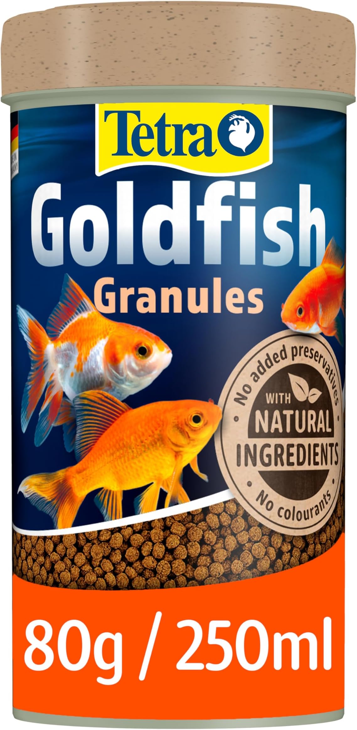 Tetra Goldfish Fish Food Granules, Complete Fish Food for All Smaller Goldfish, 80 g