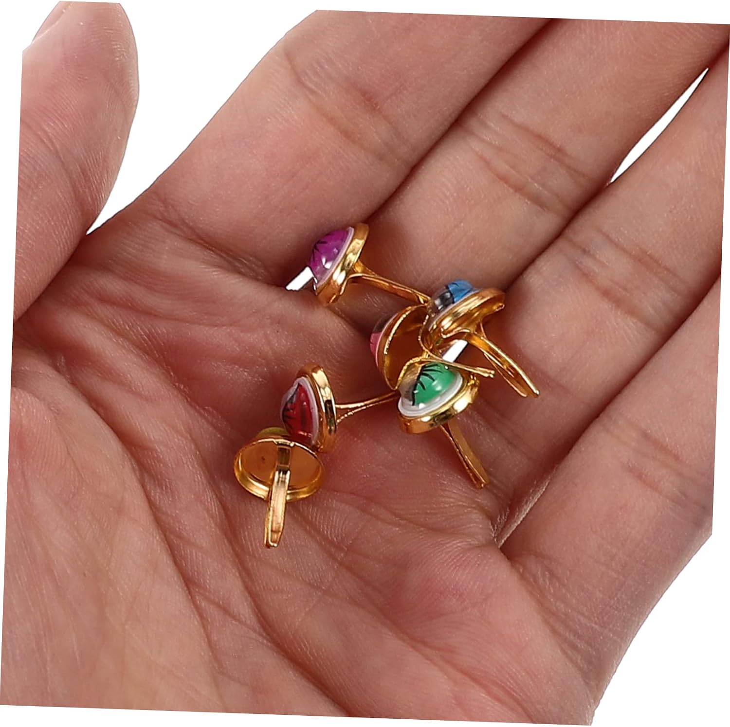 ARTSEWPLY 100pcs Colorful Mini Brads for DIY Crafts Two-Legged Decorative Fasteners for Scrapbooking and Paper Craft Projects