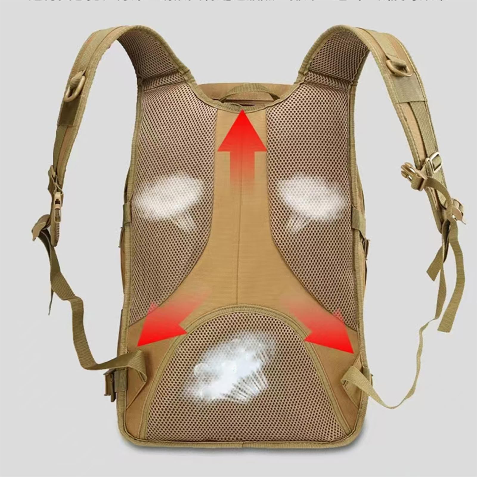 Lawaia 35L sac a dos homme voyage, sac à dos militaire loisir etanche, sac a dos sport, sacs à dos de randonnée imperméable (Noir)