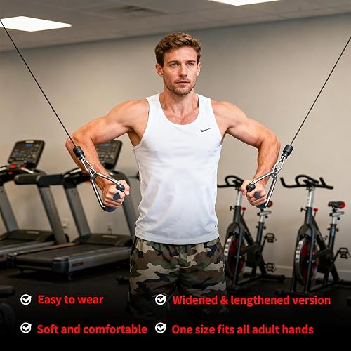 Miniatura 7 de Paquete de 2 guantes antideslizantes para levantamiento de pesas, agarre de entrenamiento para hombres y mujeres, protección cruzada de la palma de