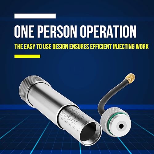 Miniatura 6 de Lichamp Inyector de aceite de CA R134A, equipo refrigerante del inyector del tinte del AC de R1234YF con el acoplador ajustable y los comprobadores