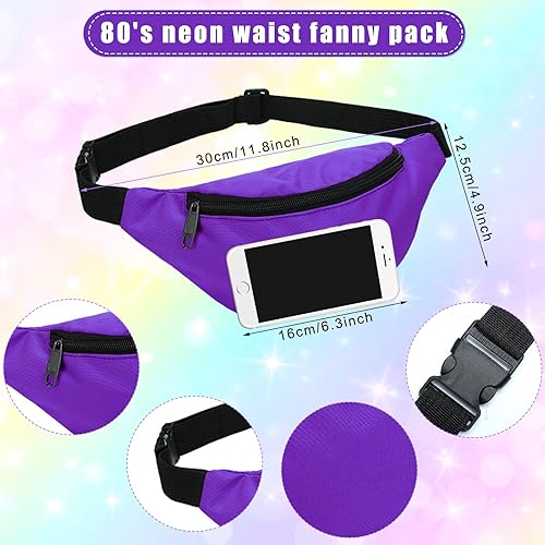 Miniatura 2 de Giegxin Juego de 2 calentadores de piernas de los años 80 para niñas y niños, calentadores de piernas de punto acanalado neón para fitness,