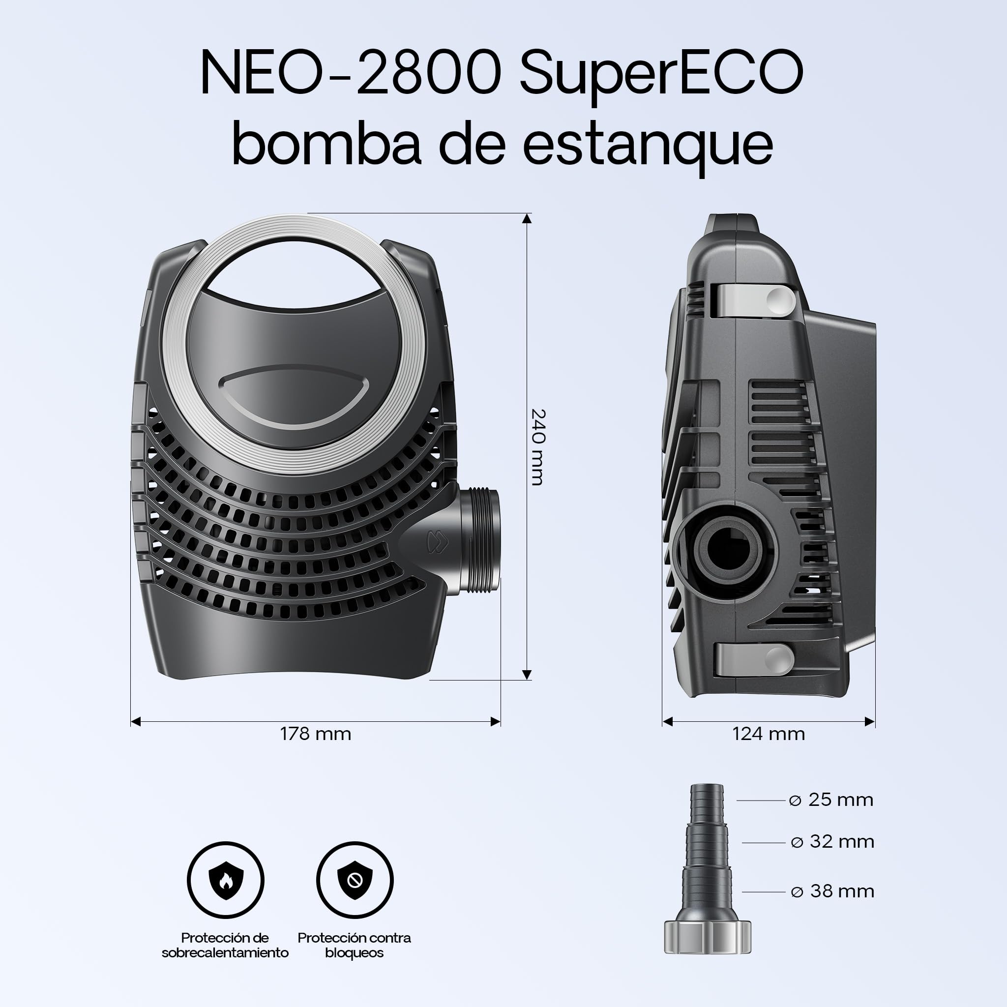 SunSun CPF-2500 SET 6000l 11W UVC NEO2800 Bomba Manguera Set de filtro para estanque