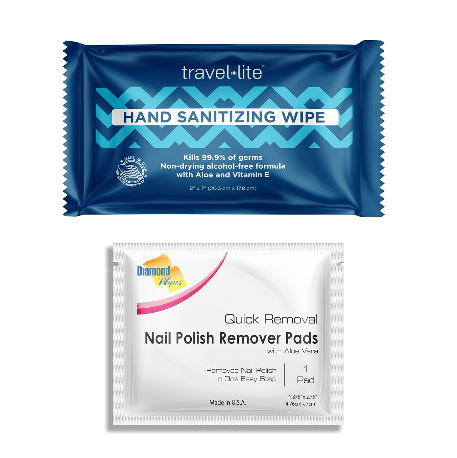 Travel Lite AlcoholFree Hand Sanitizing Wipes Diamond