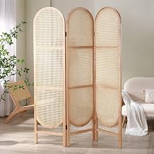 Rattan Screen, 3 Layers, Partition, Divider, Divider, Wooden, Natural Wood, Rattan, Freestanding Screen, Foldable, Rattan Furniture, Interior, Standing Room, Finished Product, Japanese Room, Living