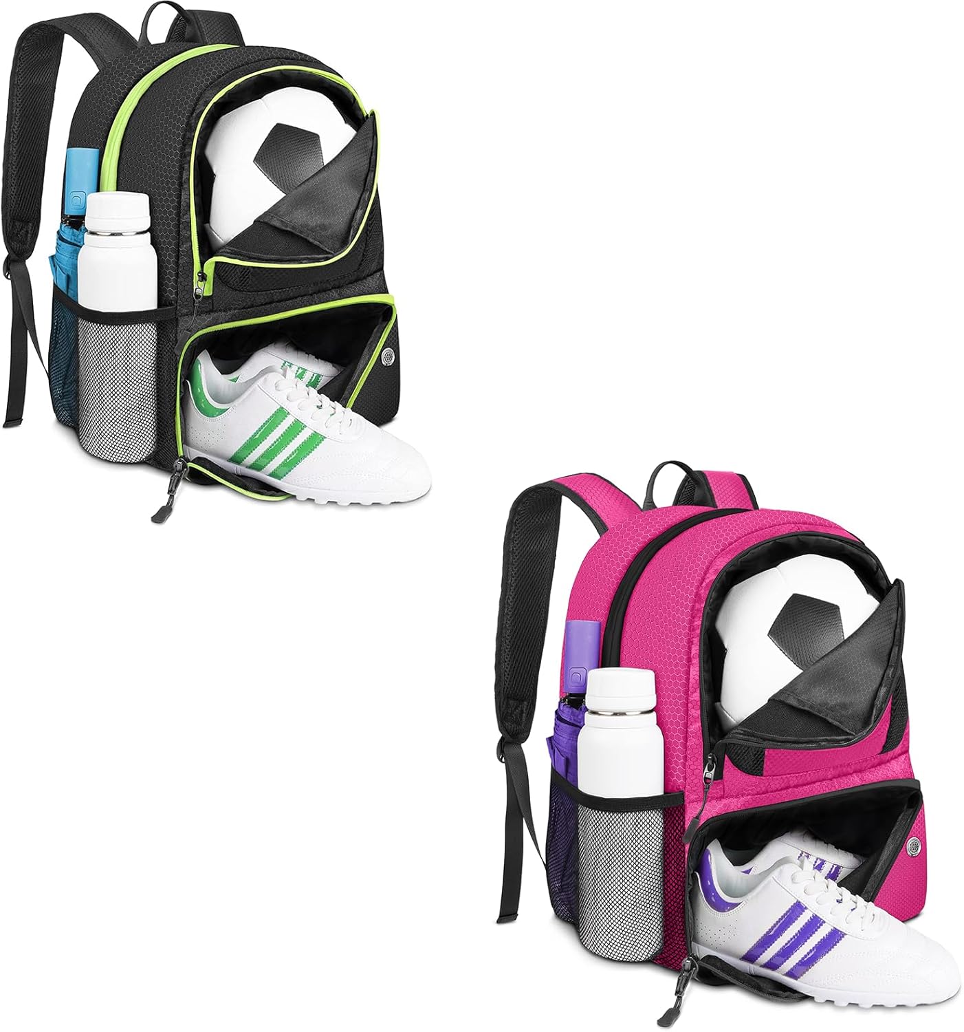 YOREPEK Soccer Backpack, Lightweight Soccer Bag with Ball Holder, Water resistant