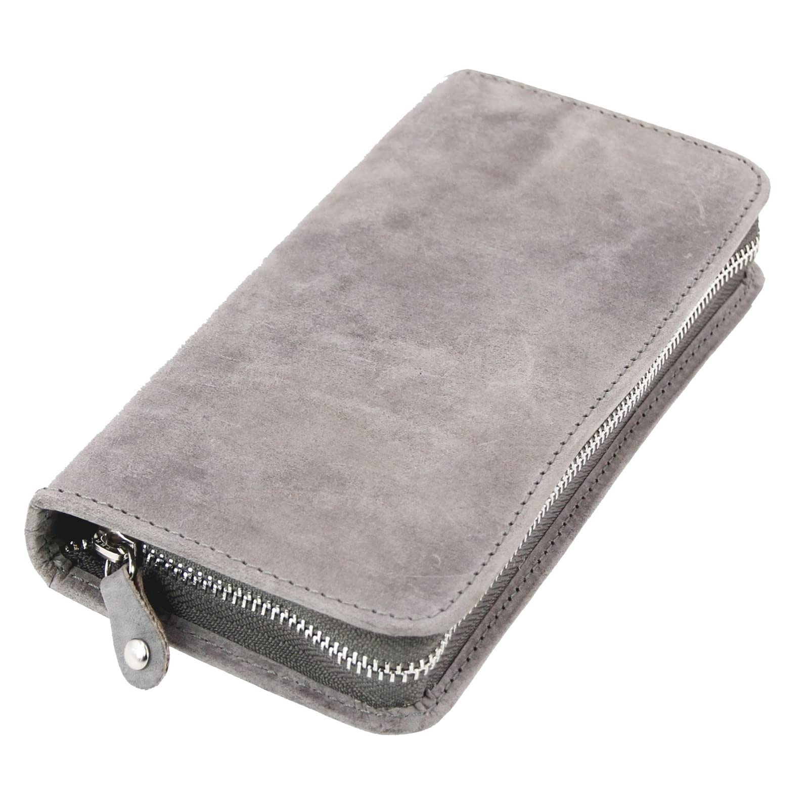 Étui en cuir ALASSIO pour 3 stylos - Élégant et pratique, gris