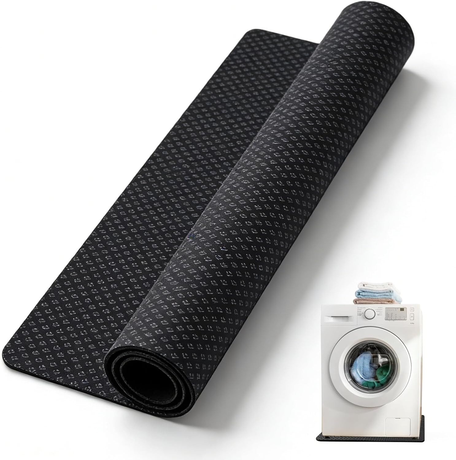 Tapis de machine à laver, tapis anti-vibrations 60 x 60 cm, tapis en caoutchouc antidérapa