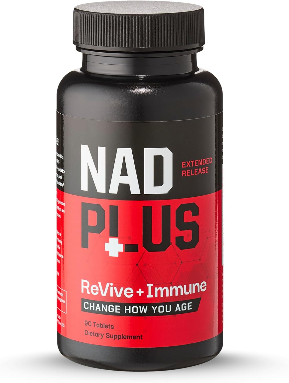 Revive + Immune | NAD+ Supplement with Vitamin C for Men & Women | RiaGev®-SR Formula with Immune Protection | Energy, Anti Aging Support with Antioxidant | Vegan, Non-GMO, Gluten-Free (90 Tablets)