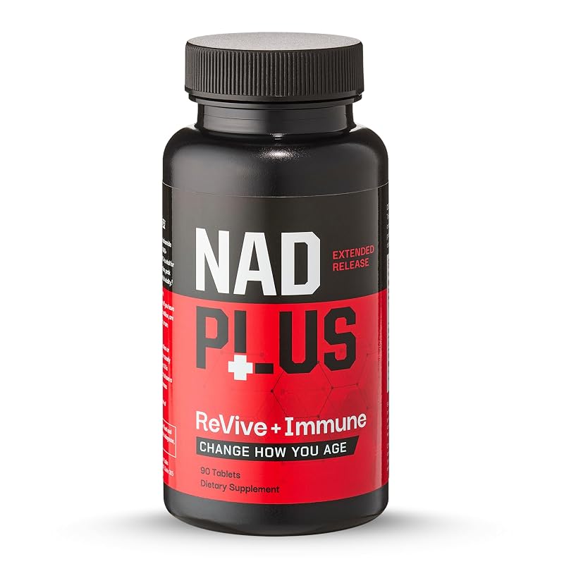 NAD PLUS Suplemento de Vitamina B3 com RiaGev-SR e vitamina C, 90 comprimidos