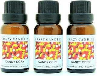 Candy Corn (Made in USA) 3 Bottles 1/2 FL Oz Each (15ml) Premium Grade Scented Fragrance Oil