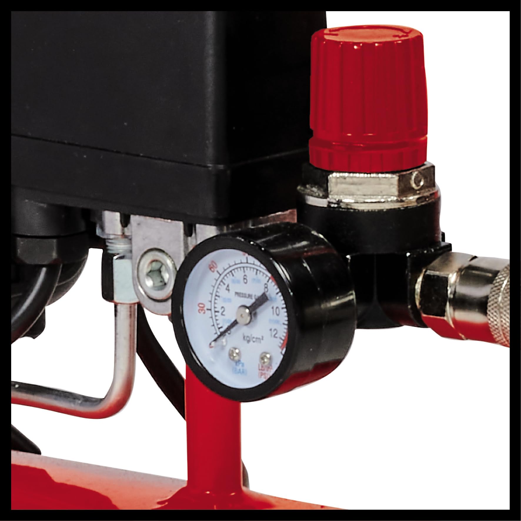 Einhell Compresseur à air TC-AC 190/24/8 (1500 W, Cuve de 24 L, Pression 8bar, Débit d'aspiration 165 l/min, Réducteur de pression)
