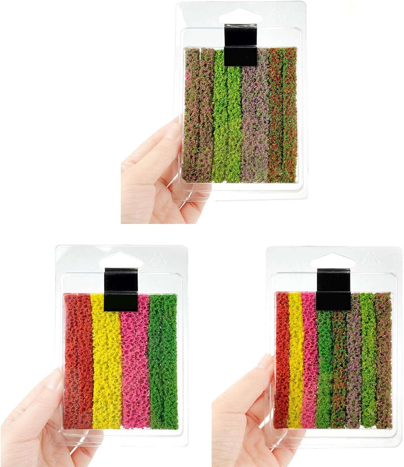 Rulbelok Plastic Model Shrub for Architectural Dioramas Assorted Foliage Strips Creative Scenery Building Garden Crafting Supplies DIY Miniature Shrub