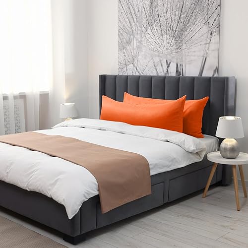 Vista 487 de Thmyo Paquete de 2 fundas de almohada cuadradas decorativas de algodón, fundas de almohada de sublimación en blanco, fundas de cojín blancas