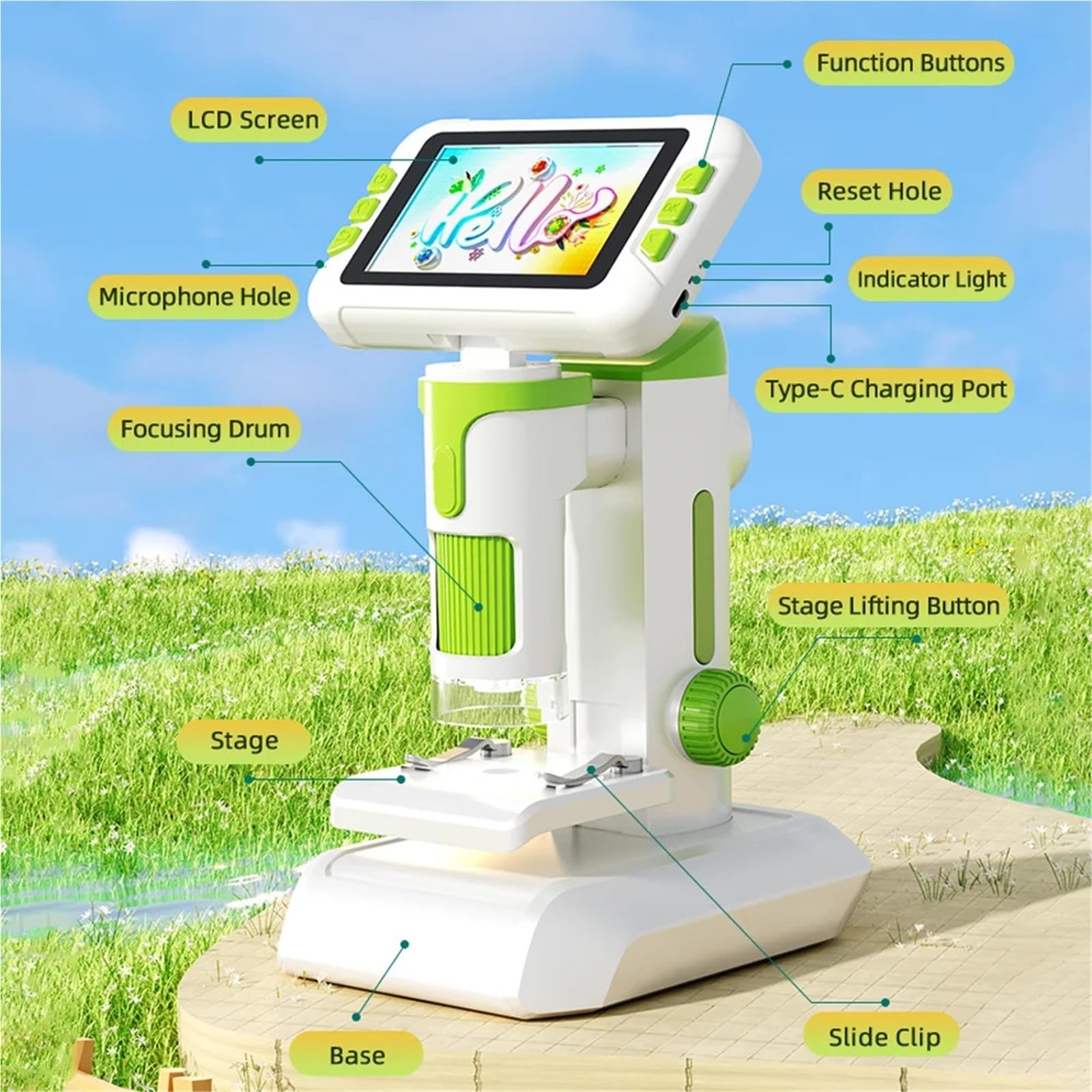2Pcs Microscopio Digitale P01