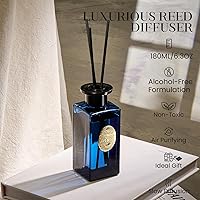 Vista 3 de M&SENSE Juego de difusor de varillas grande de 6.3 onzas Difusor de aceite de aroma nocturno de verano con varillas Aceite esencial no tóxico